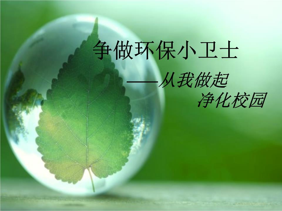 争做环保小卫士主题班会要点.ppt