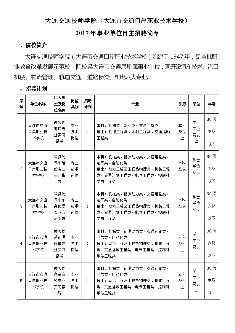 大连交通技师学院大连市交通口岸职业技术学校.doc