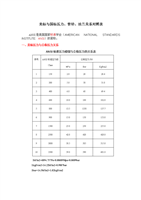 美标与国标压力、管径、法兰关系对照表解答.