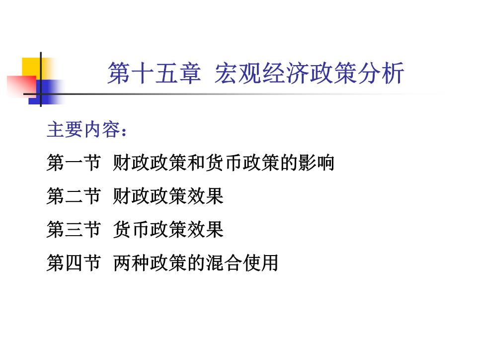 宏观经济学ghy第十五章宏观经济政策分析【6