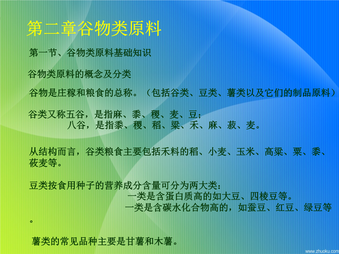 第二章谷物类原料第一节.ppt