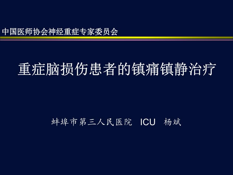 2013年-重症脑损伤患者镇痛镇静治疗试卷.ppt