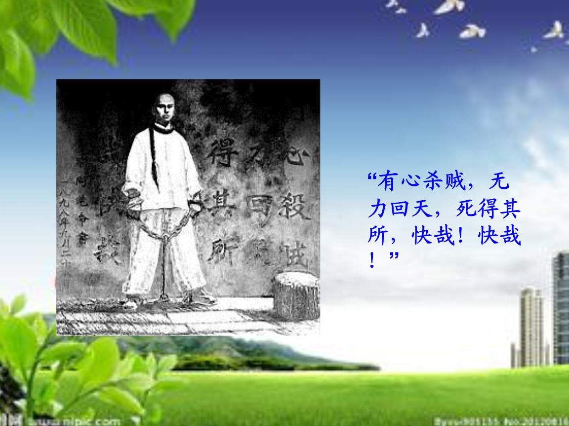 "有心杀贼无力回天死得其所快哉!快哉!".ppt