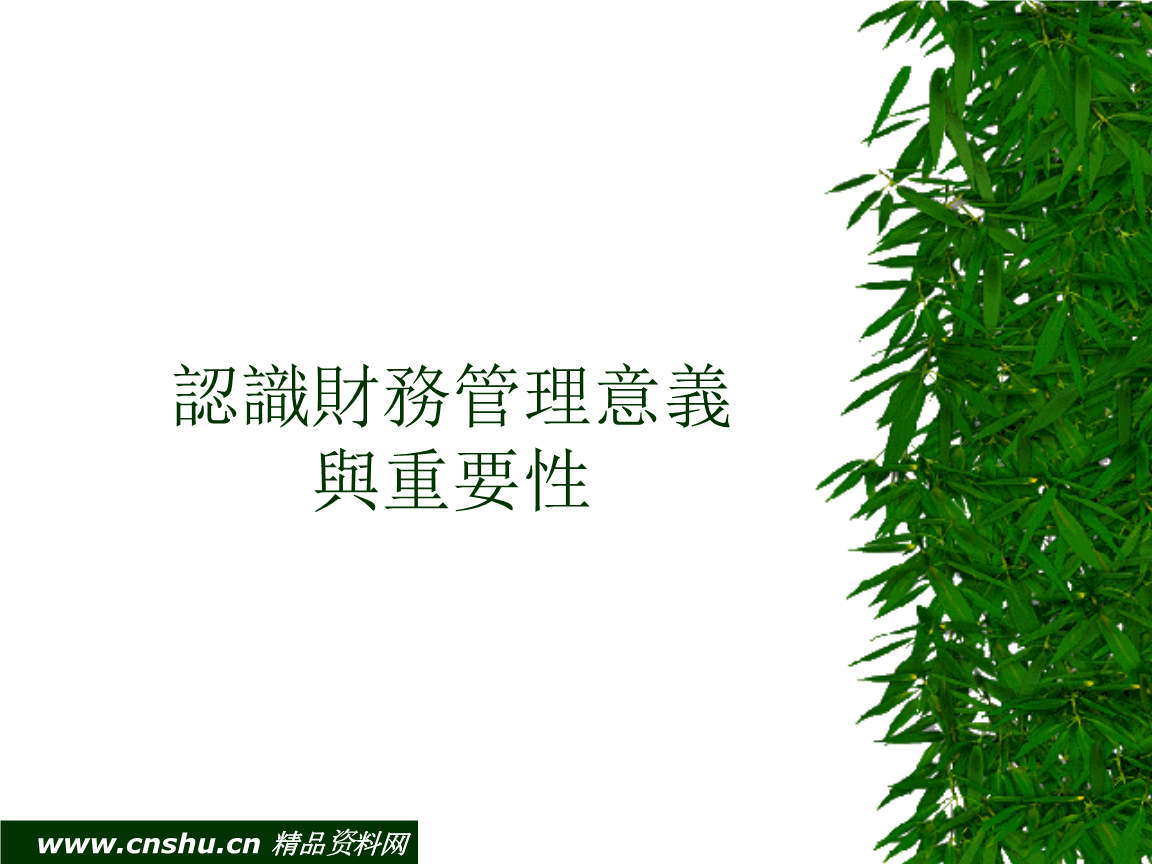 财务管理意义与重要性(57页)摘要.ppt